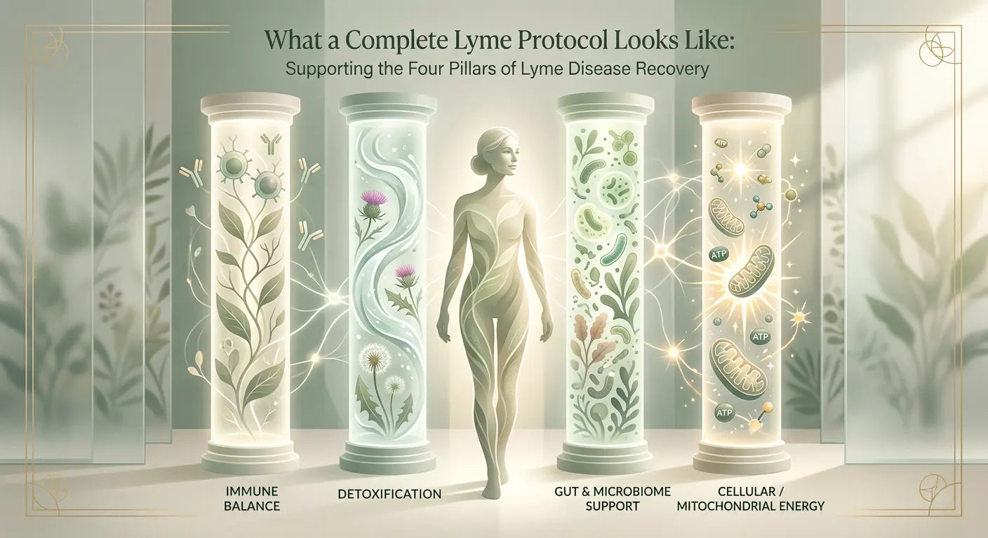 Illustration representing chronic Lyme disease and tick-borne co-infections.
