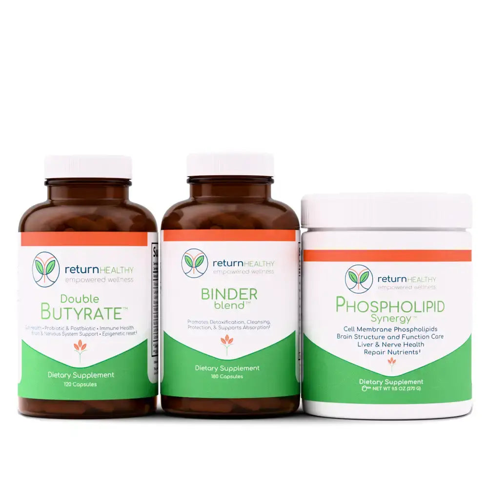 Return Healthy Everyday Balance Bundle, daily gut-maintenance formulas to support a calmed, balanced gut.