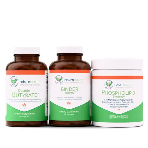 Return Healthy Everyday Balance Bundle, daily gut-maintenance formulas to support a calmed, balanced gut.