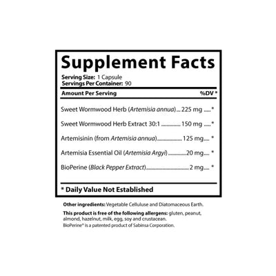 Artemisia Trinity Supplement Facts