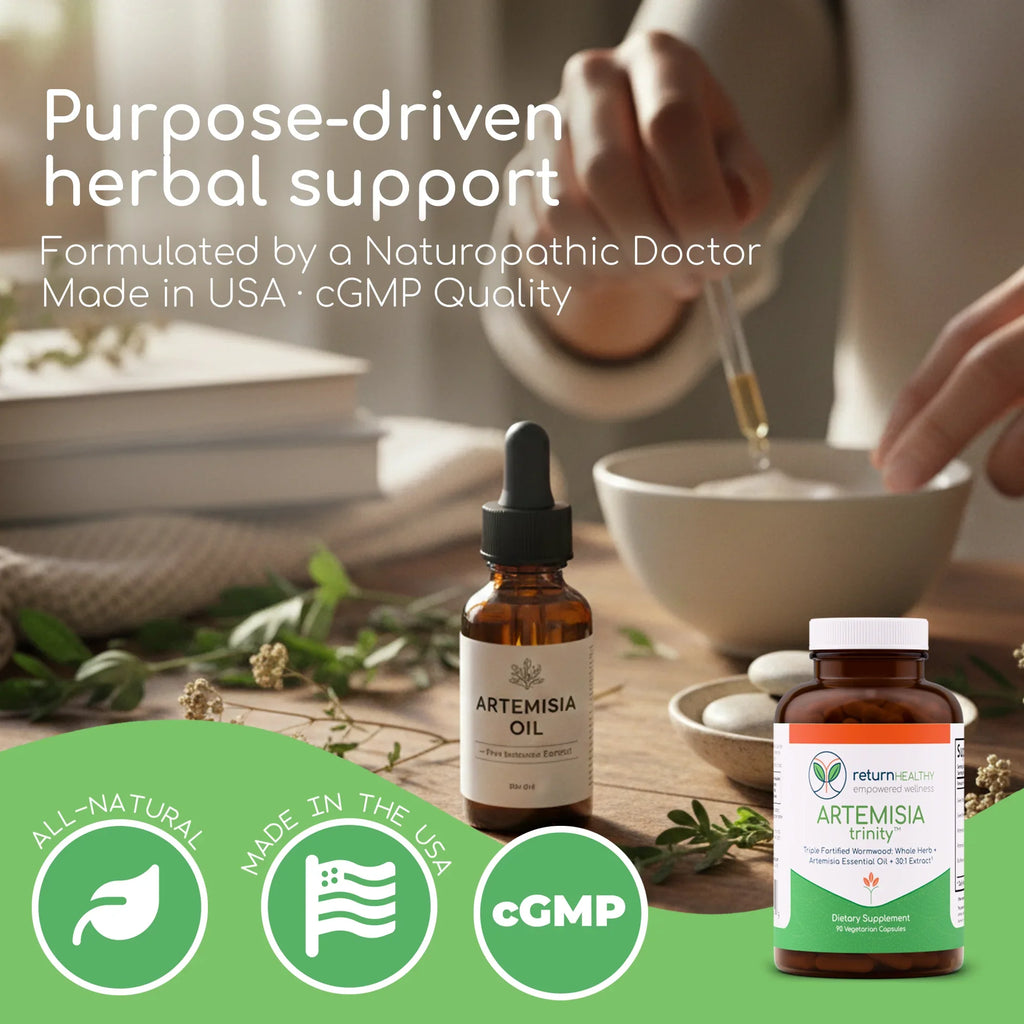 Artemisia Trinity benefits - microbial support, digestive comfort, and daily detox