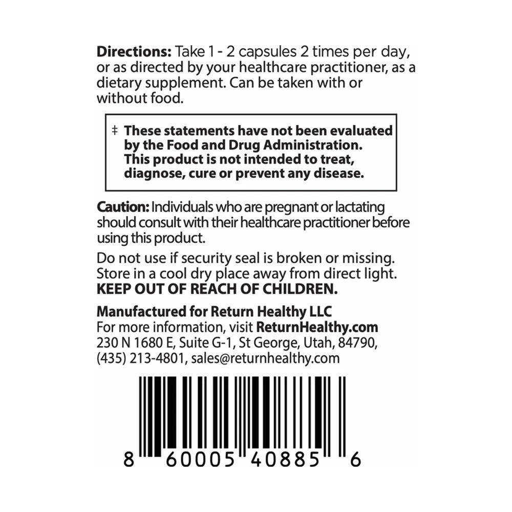 Bio-Assist directions panel showing suggested use and serving size for the organ and detox support supplement.