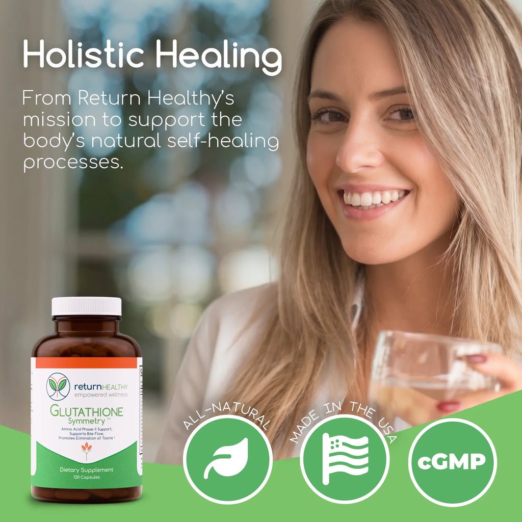 Glutathione Symmetry benefits - antioxidant support, detox function, and cellular resilience