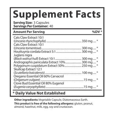 Herbal Biotic Supplement Facts