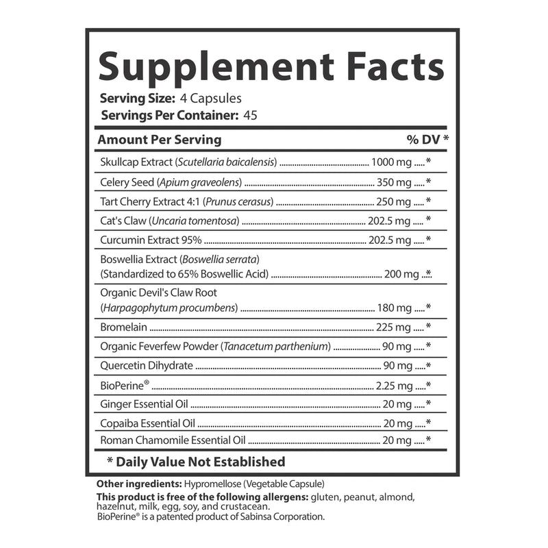 ITIS | Pain & Inflammation Support supplement facts